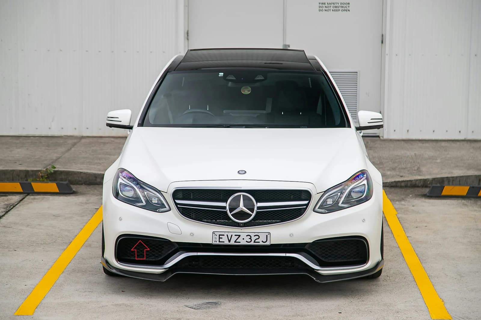 Mercedes E Series W212 AMG E63 Front Bumper Chrome Trim Upper Right