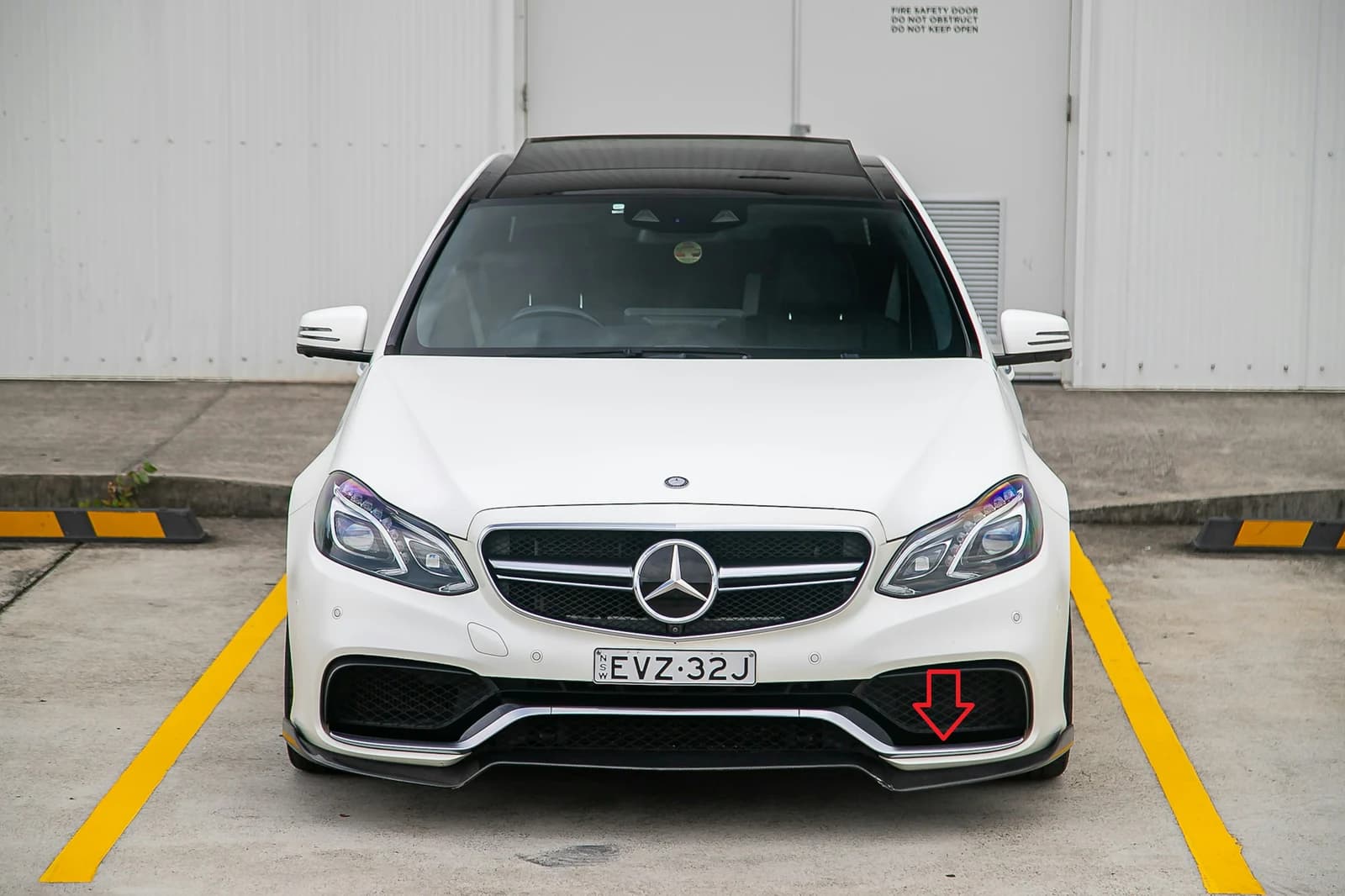 Mercedes E Series W212 AMG E63 Front Bumper Chrome Trim Lower Left