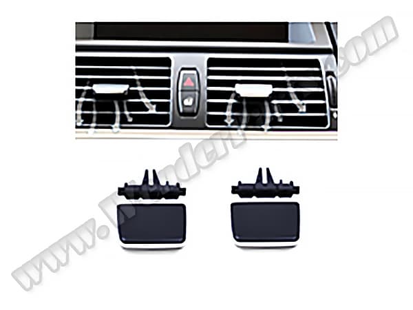 BMW X6 Serisi E71 2007-2014 Klima/Kalorifer Izgara Kulpu Set:2ad Ön Siyah