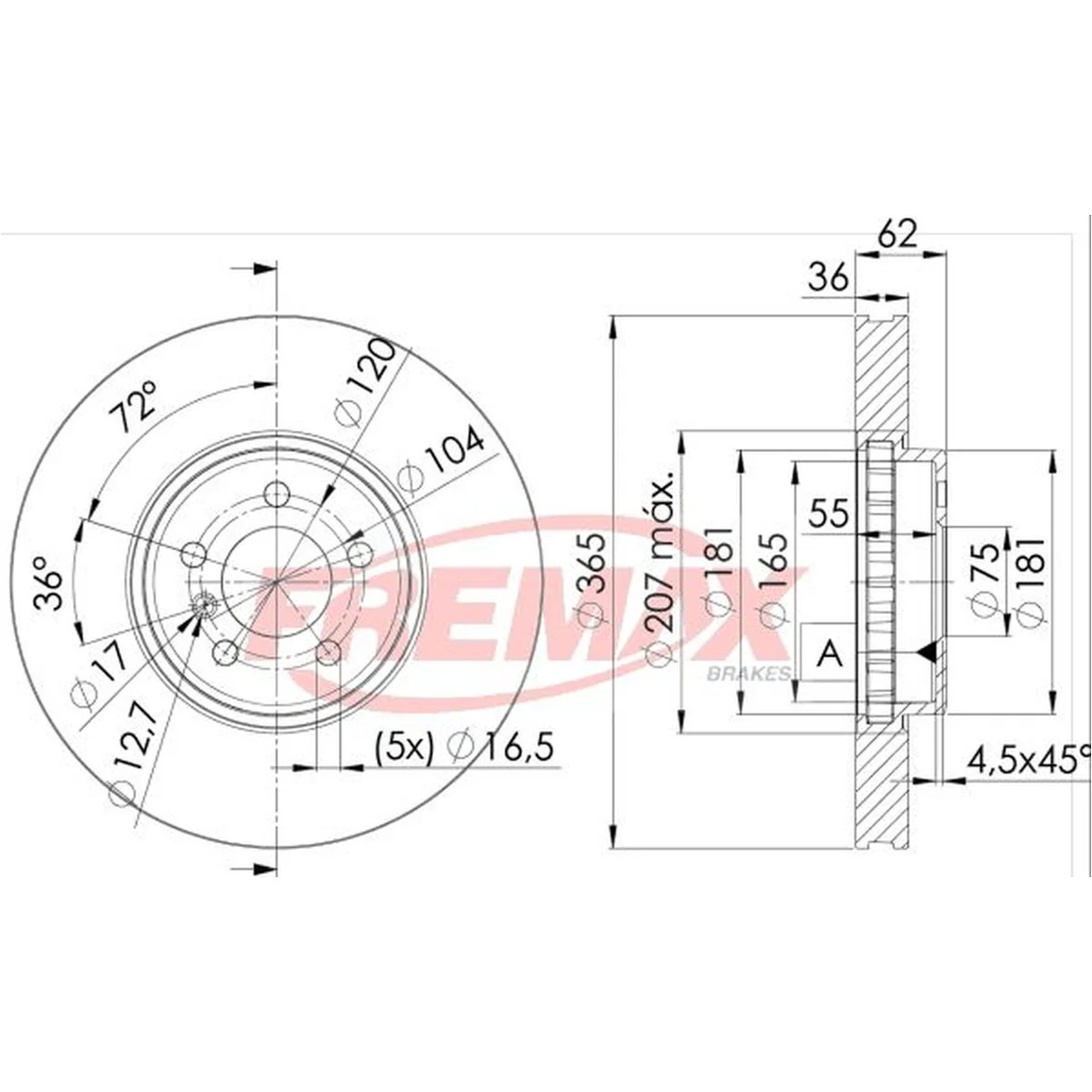 BMW X5 Series E70 Front Brake Disc