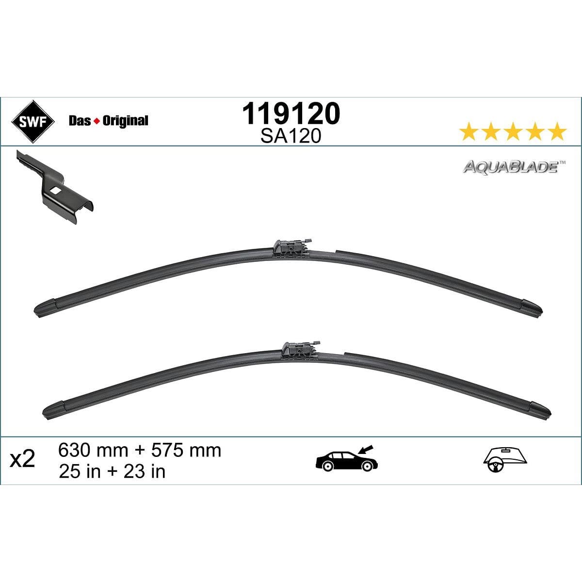 Mercedes S Serisi W222 Ön Silecek Takım Flat mm