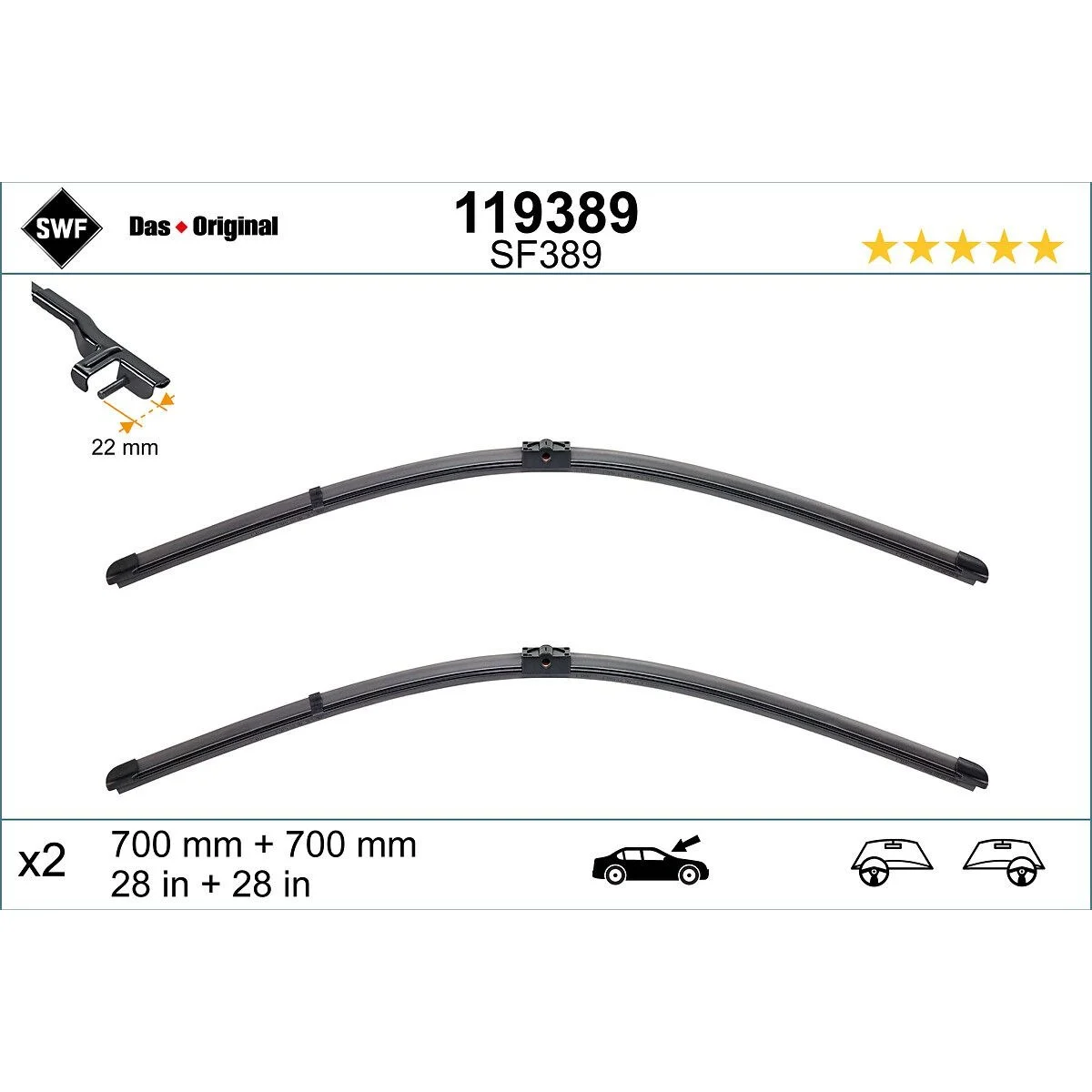 BMW 3 Serisi E92 Silecek Takımı 700+700 mm