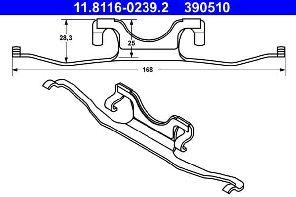 BMW 5 Series E39 1996-2003 Brake Pad Plate Front