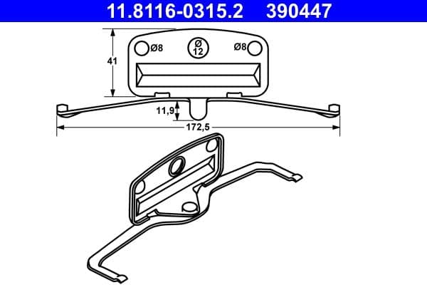 BMW 1 Series E87 2004-2011 Brake Pad Plate Front