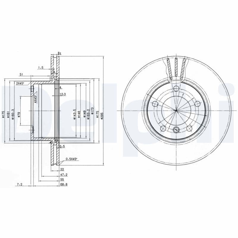BMW 5 Series E39 1996-2003 Brake Disc Front Set