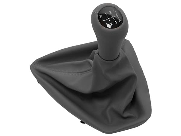 BMW 3 Series E90 Knob Gear Boot -6 Forward- Manual Gearbox; Grey Synthetic Leather Illuminated