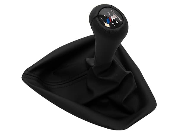 BMW 3 Series E90 Knob Gear Boot -6 Forward- Manual Gearbox; Black Synthetic Leather Illuminated