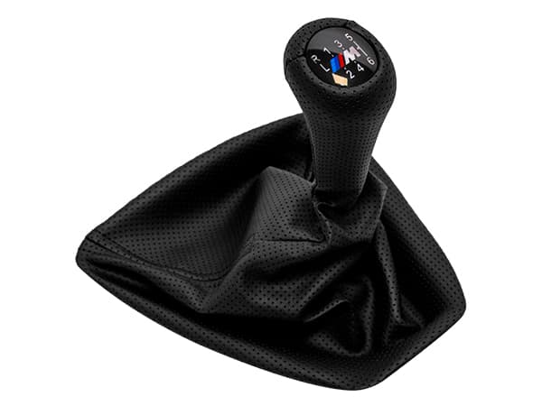 BMW 3 Serisi E90 Topuzlu Vites Körüğü -6 İleri- Man.Şanz; Siyah Noktalı Suni Deri Işıklı