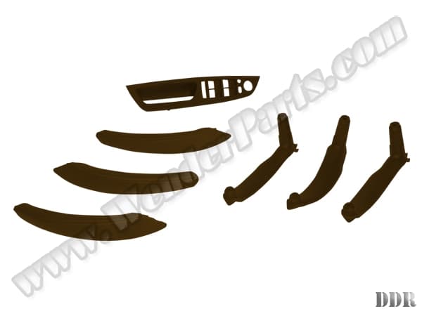 BMW X5 Series E70 Door Handle Set Front&Rear; Mokka Leather Coated