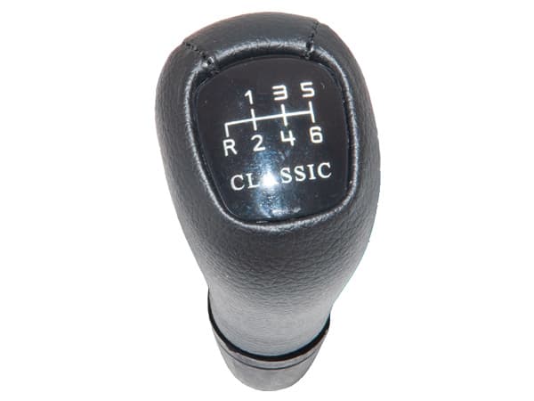Mercedes C Series W202 Gear Knob -6 Forward- Manual Gearbox Black Synthetic Leather -CLASSIC