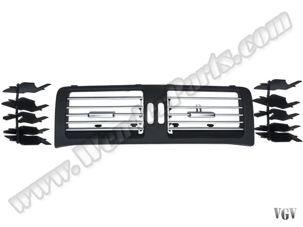 Mercedes R Series W251 2010-2013 A/C Heater Grille Front Medium Chrome Trim Black
