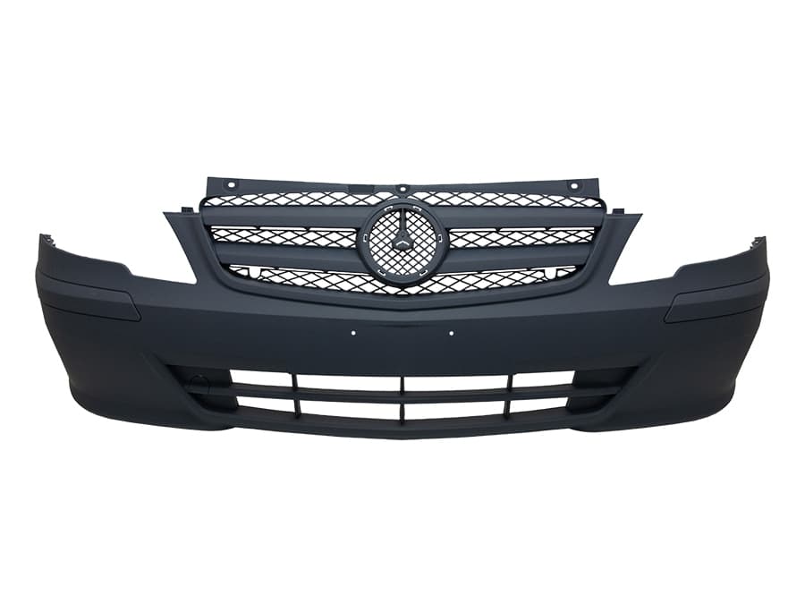 Mercedes Vito W639 2010-2014 Complete Bumper Front PDCsiz F No Washer With Grille
