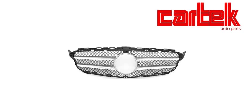 Mercedes C Series W205 Grille -diamond- 2014-18 Krom Silver