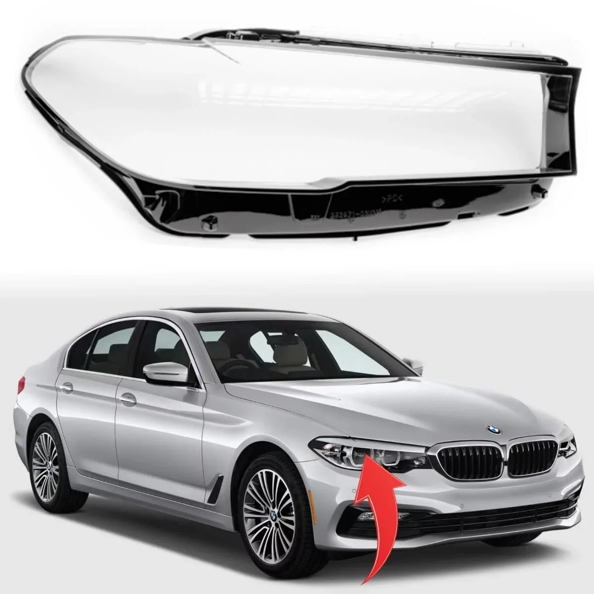 BMW 5 Serisi G30 2016-2018 Far Camı Sağ