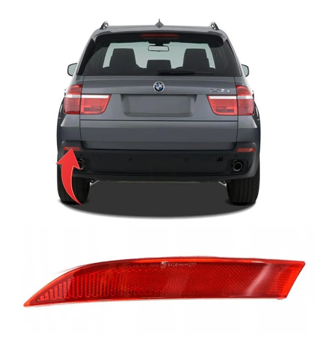 BMW X E70 Reflektör Arka Tampon Sol