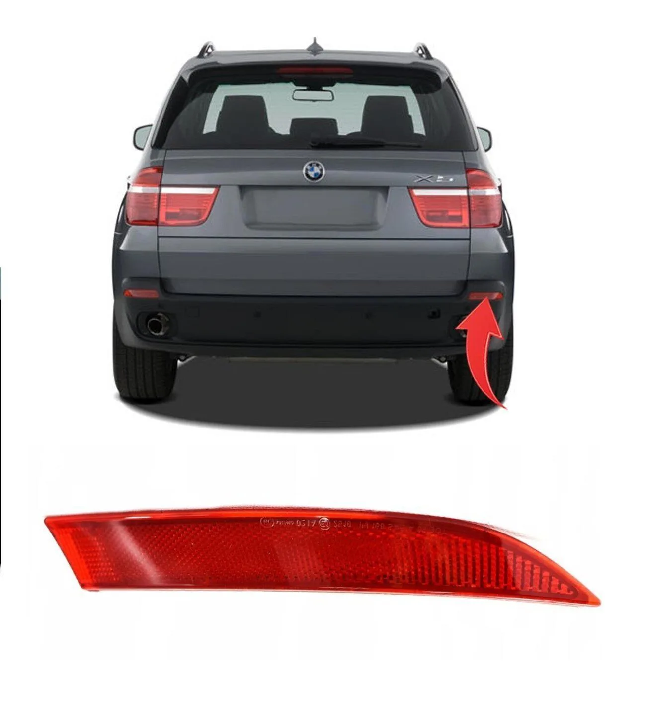 BMW X E70 Reflektör Arka Tampon Sağ