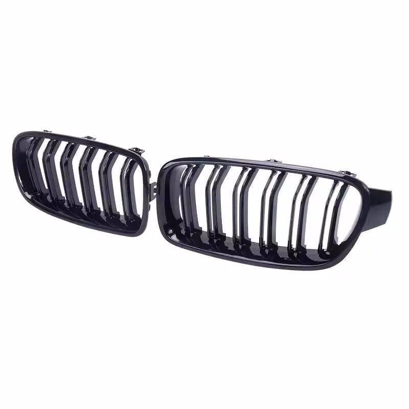BMW F30 Piano Black Double Slat Grille Set