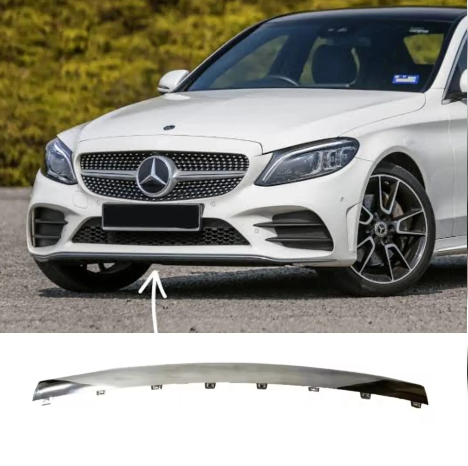 Mercedes C Serisi W205 Tampon Nikelajı Ön