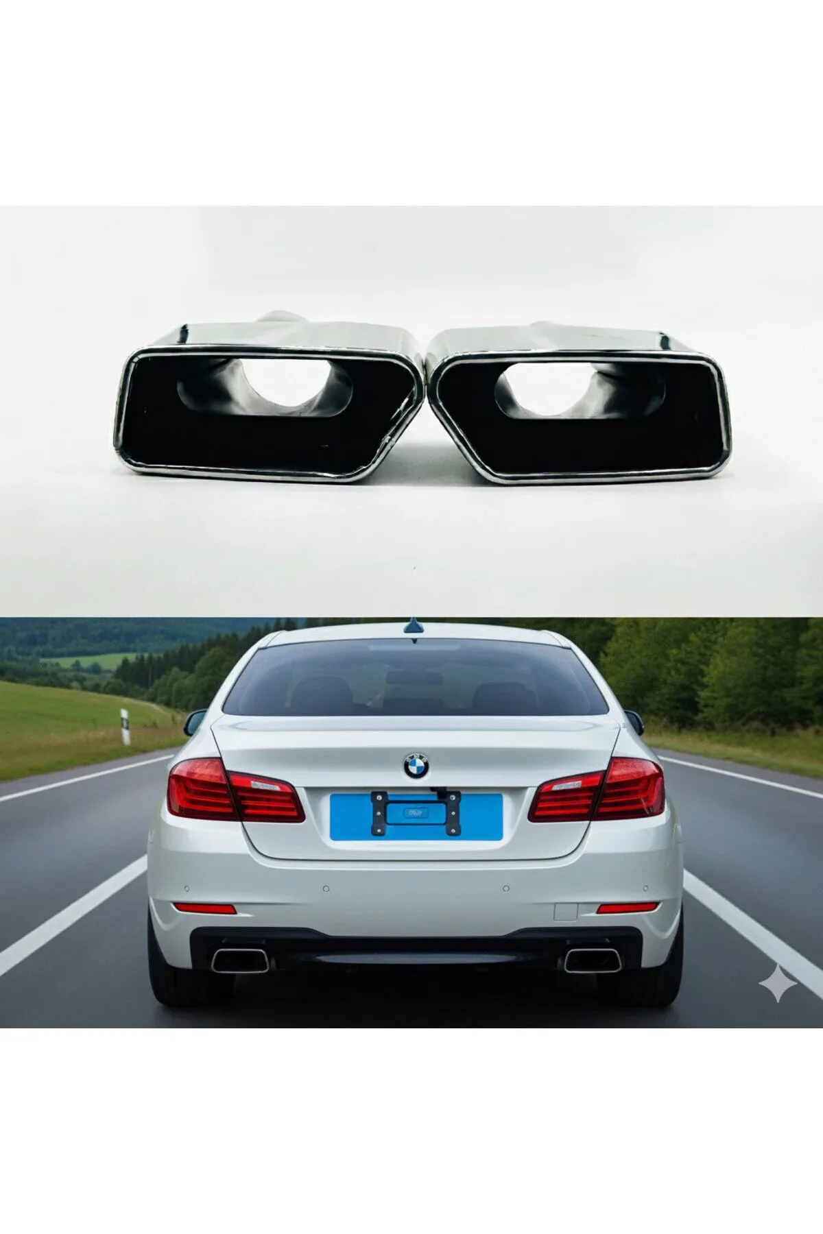 BMW 5 Serisi F10 Arka Egzoz Ucu