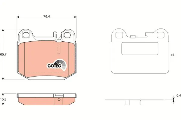 Mercedes W163 ML 430 M113 Rear Brake Pads