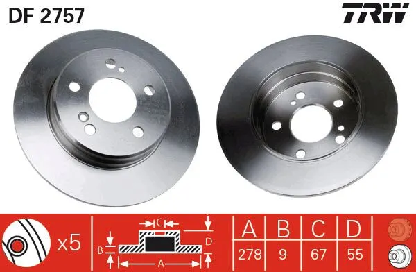 Mercedes W210 E 200 Rear Brake Disc