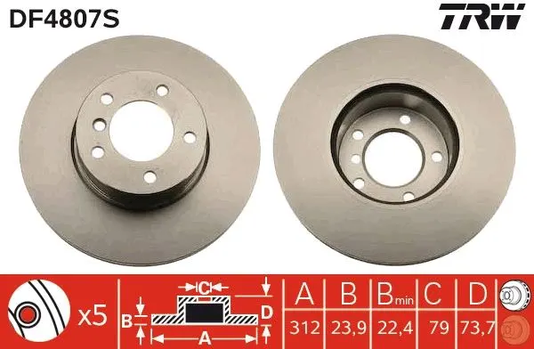 BMW E90 320d N47 Front Brake Disc