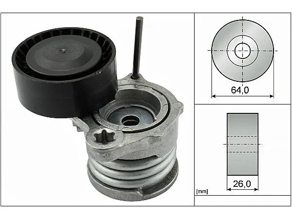 BMW 1 Series E81 118d V Belt Tensioner