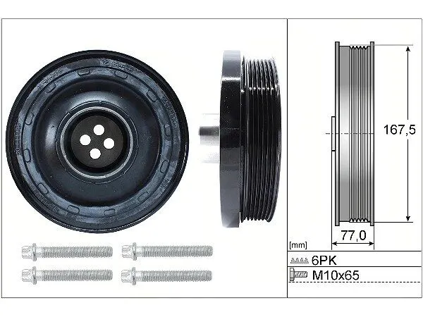 BMW 3 Series E90 316 d Crank Pulley