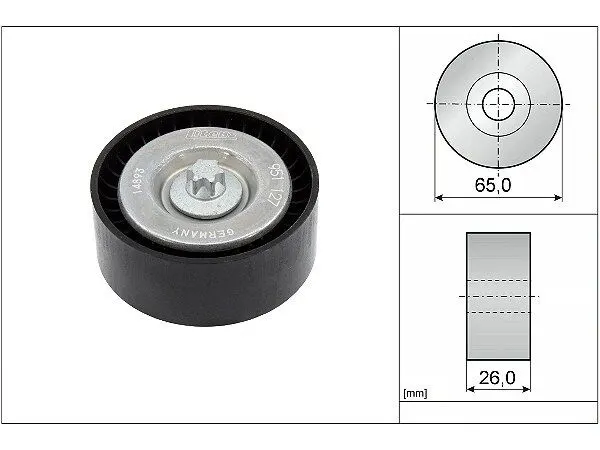 Mercedes W204 C 250 CGI V Belt Tensioner Bearing