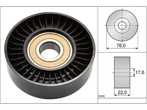 Mercedes A-Class W169 A 180 V Belt Tensioner Pulley