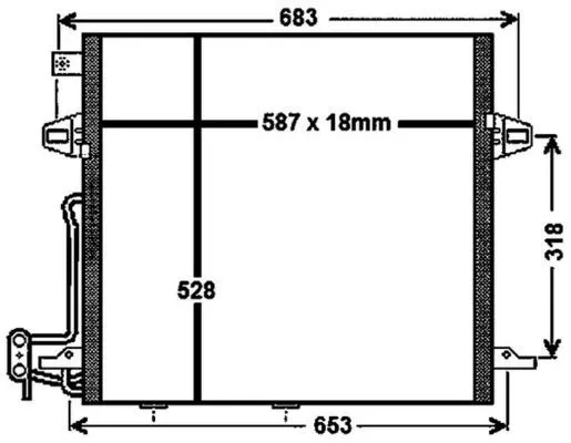 Mercedes ML Series W164 M113 A/C Radiator