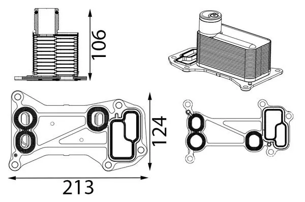 BMW 3 Series E90 N57 Engine Oil Cooler