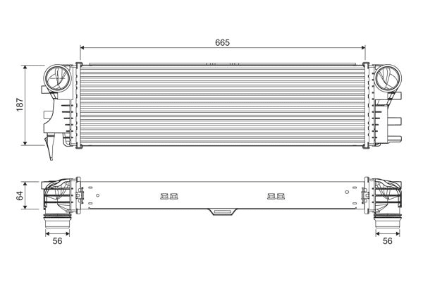 Mercedes Vito Series W447 OM651 Turbo Intercooler Radiator