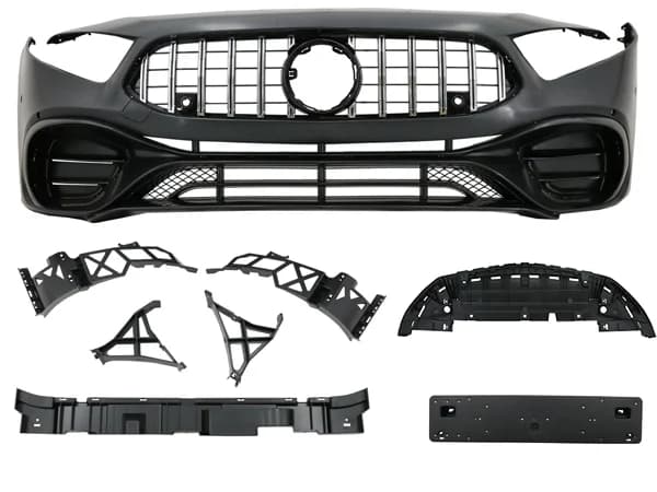 Mercedes A Series W177 2018- Complete Bumper Front; Park With Sensor, With Grille
