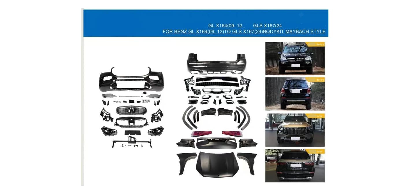 Mercedes GL Serisi X164 AMG Komple Gövde Kiti Panjururlu, Kaput/Çamurluk, Far/Stop