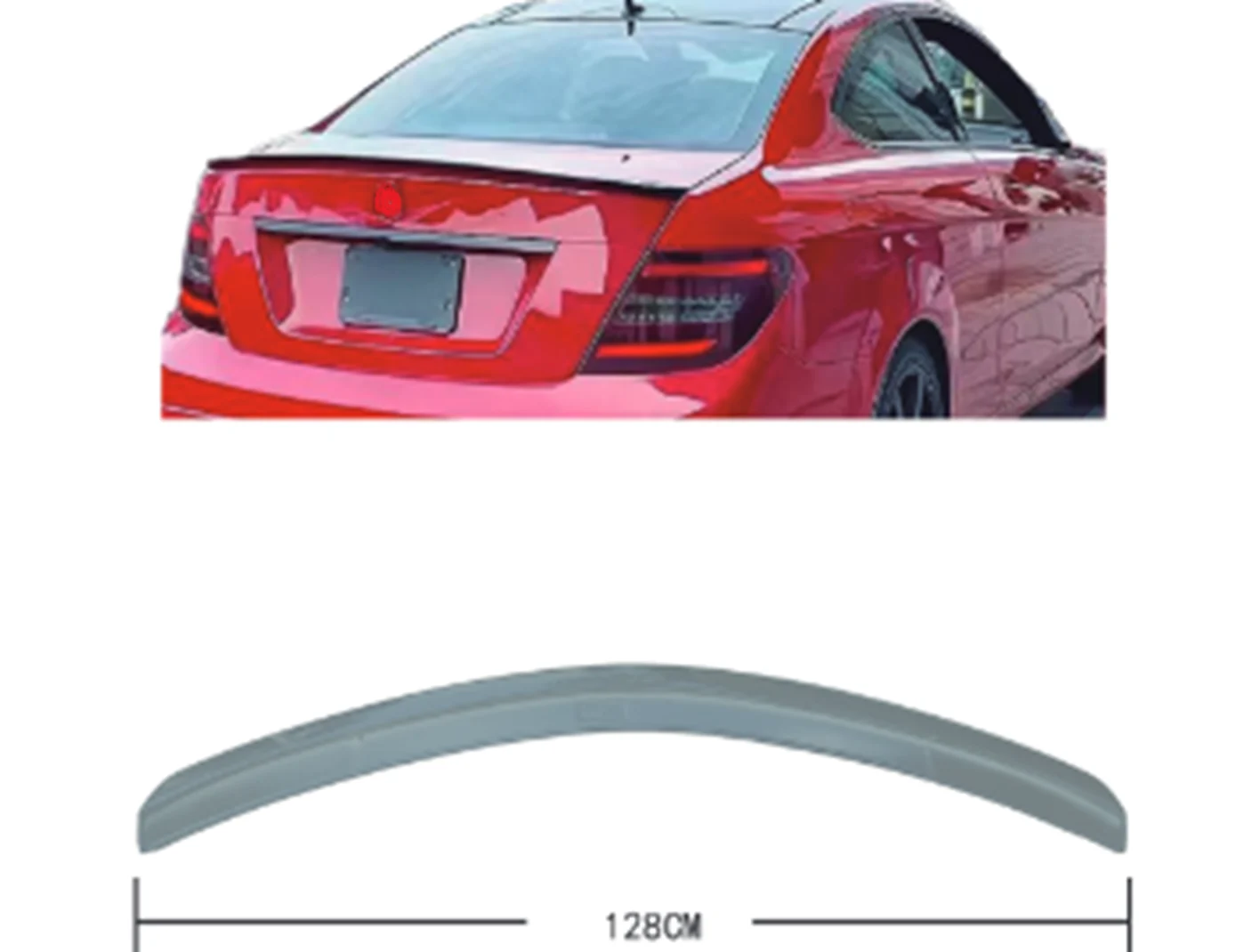 Mercedes C Serisi W204 AMG 2007-2013 Bagaj Spoyleri