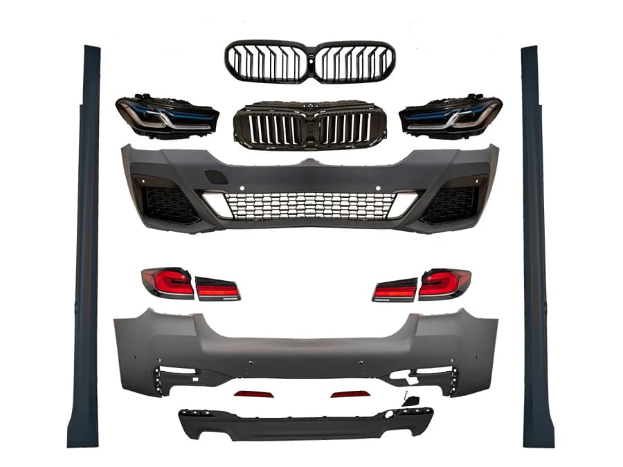 BMW 5 Serisi G30 M-Tech 2016-2018 Gövde Kiti Park Sensörlü:Ön ve Arka, Çift Egzoz Çıkışlı (Tek+Tek) Egzoz Çıkışlı, Marşpiyelli, Panjururlu, Far/Stop