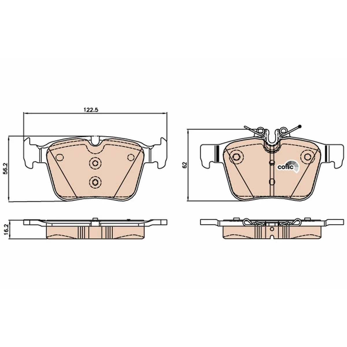 Mercedes C Series W205 Brake Pads Rear