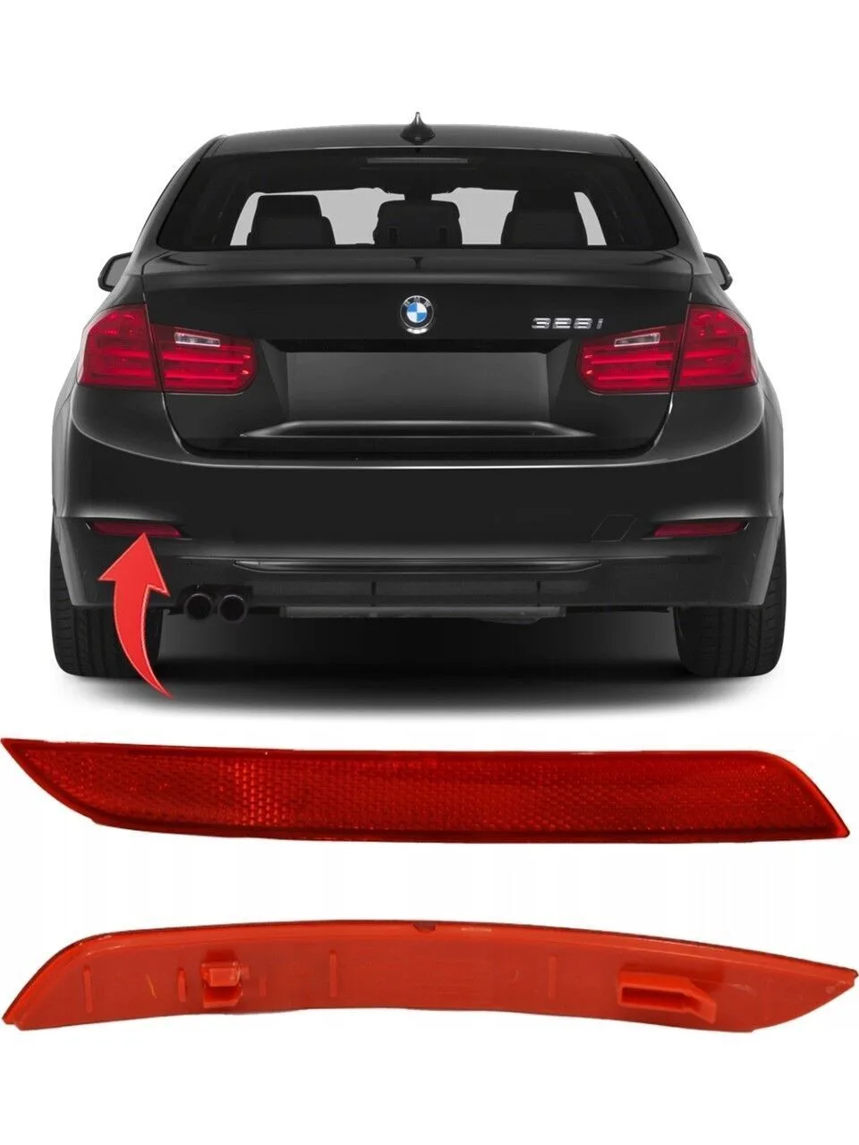 BMW F30 Reflektör Arka Tampon Sol