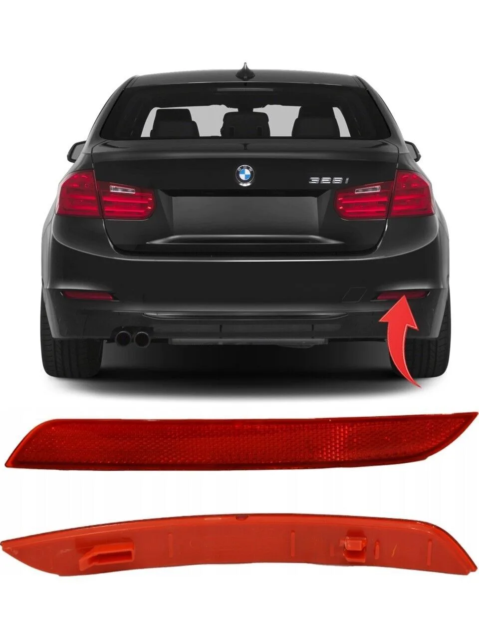 BMW F30 Reflektör Arka Tampon Sağ