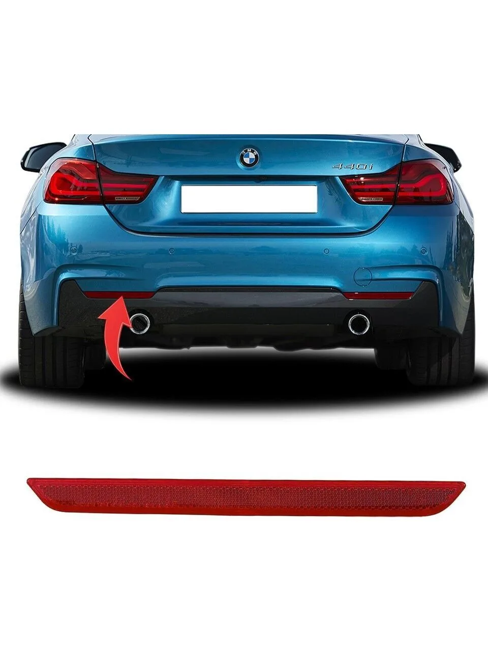 BMW F32 Left Rear Bumper Reflector