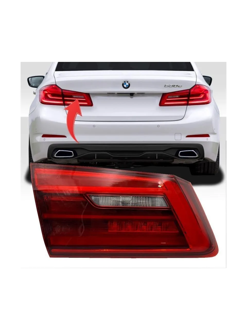 BMW G30 Interior Left Tail Light Lamp - GKL 343382