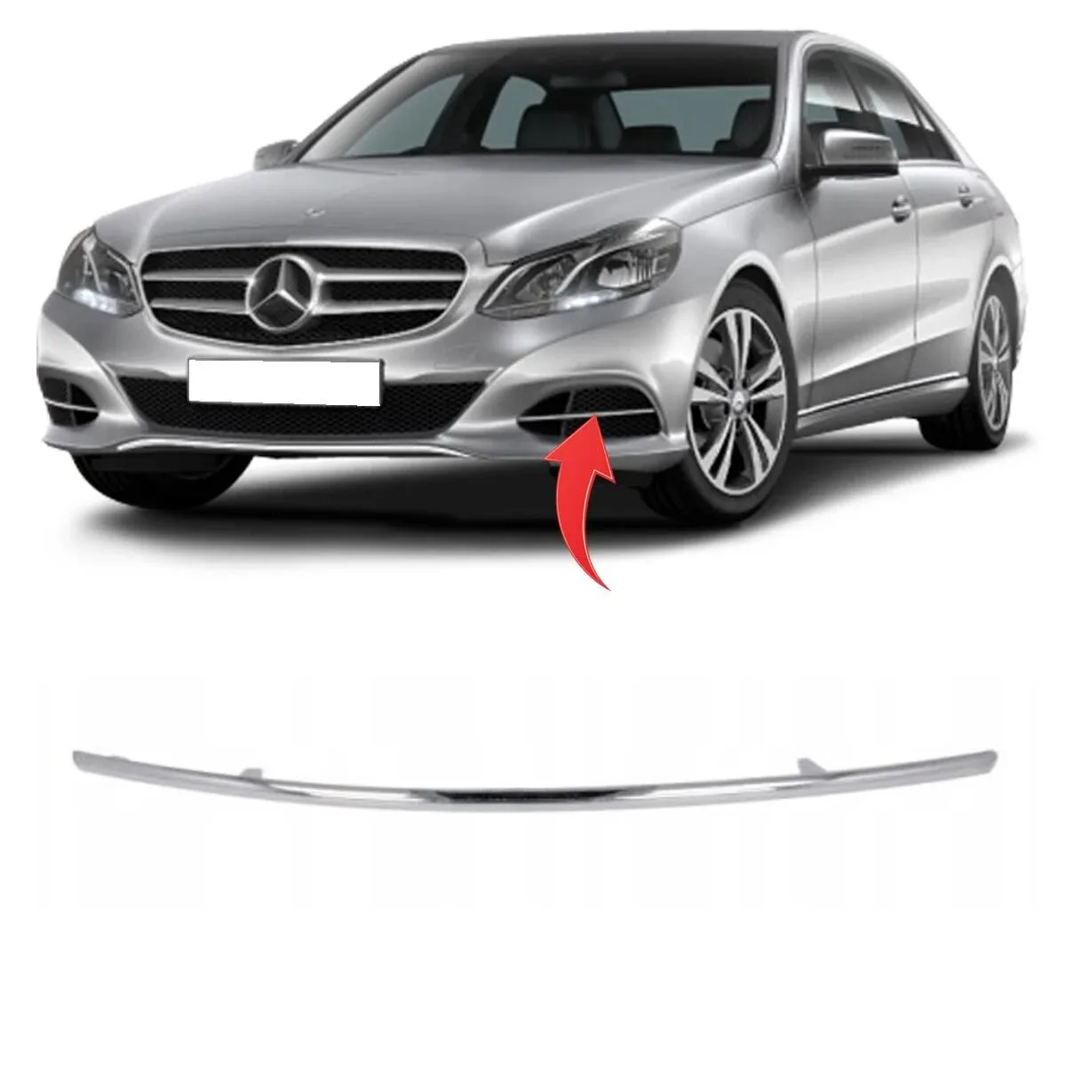 Mercedes E Serisi W212 Tampon Izgara Nikelajı Ön Sol 2009-12