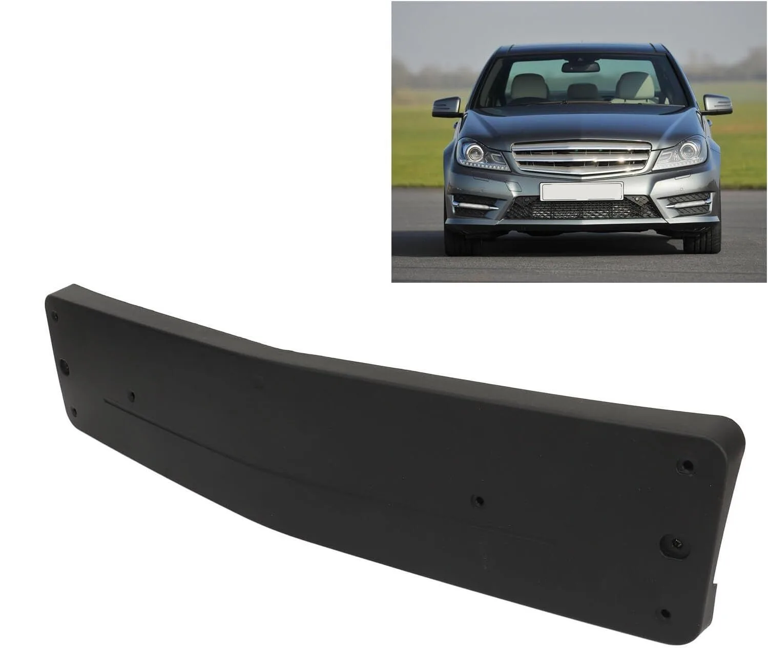 Mercedes C-Class W204 Front License Plate Holder AMG 2011-20