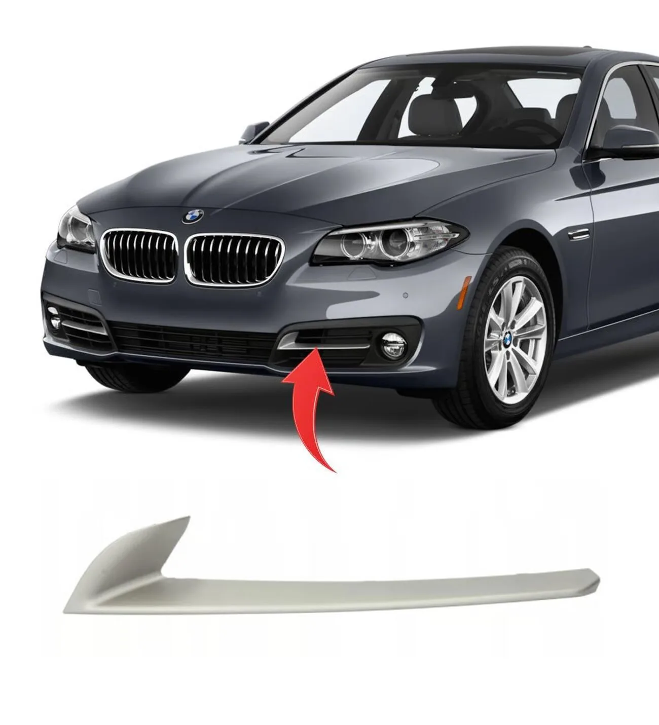 BMW 5 Serisi F10 Tampon Izgarası Ön 2014-16 Sol