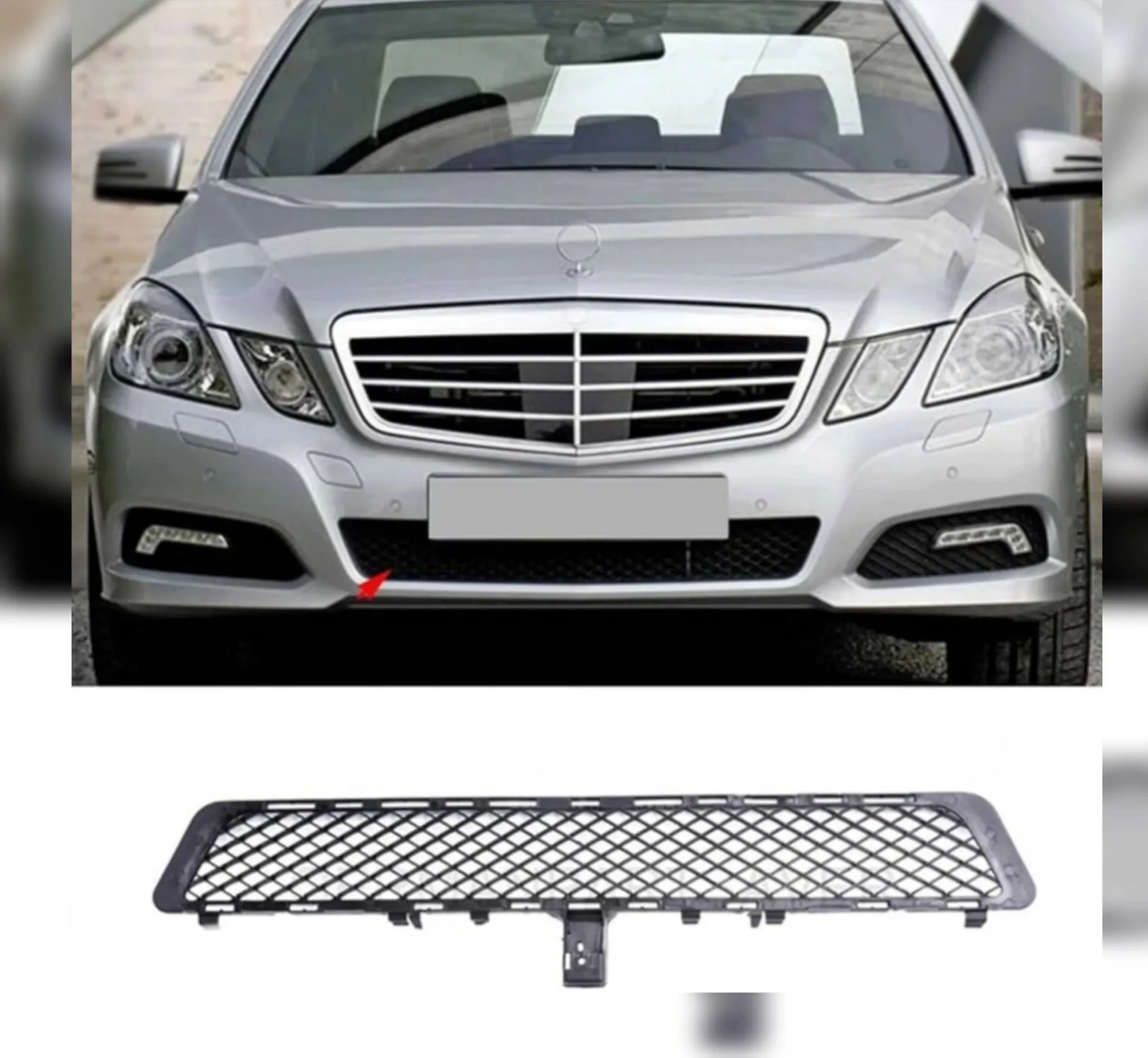 Mercedes E Serisi W212 Tampon Izgarası Ön 2013-15 Orta