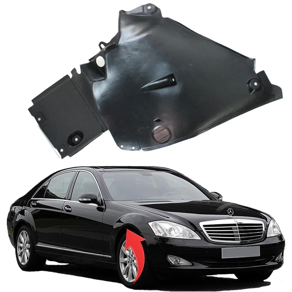Mercedes S Serisi W221 Çamurluk Davlumbazı Ön Önün Arkası Sağ (Oem Kalite)