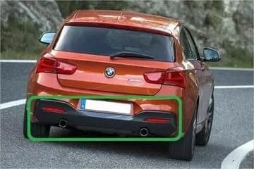 BMW 1 Serisi F20 Tampon Difüzörü Arka Çift Çıkış M Tech 135 140İ Versiyon