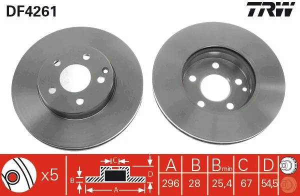 Mercedes W211 E 270 CDI Front Brake Disc