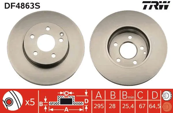Mercedes E-Class W212 E 220 BlueTEC Front Brake Disc